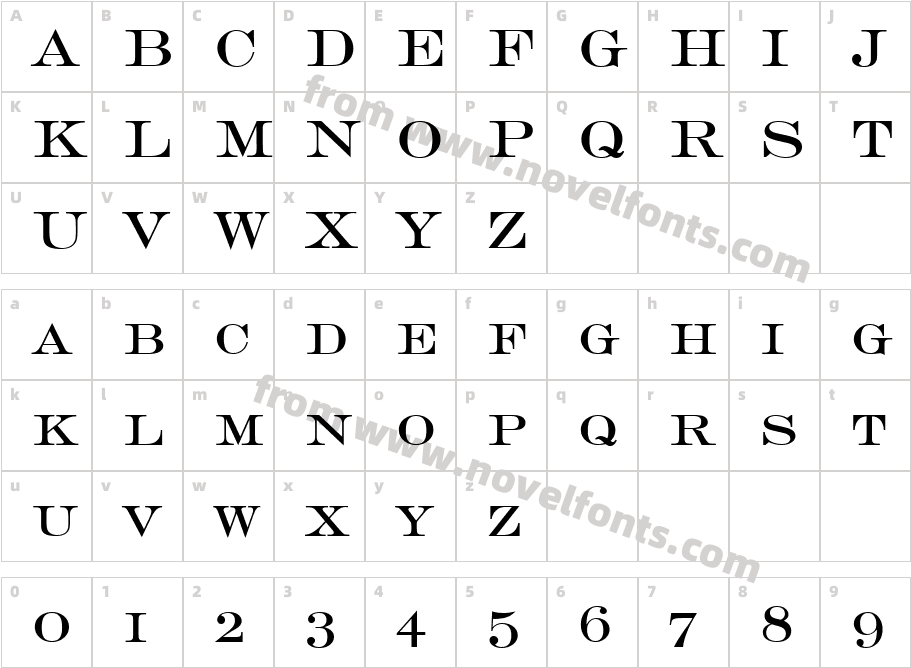 EngraversSCD RomaCharacter Map