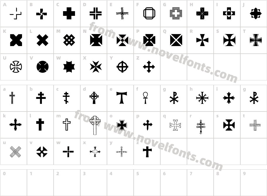 Equis RegularCharacter Map