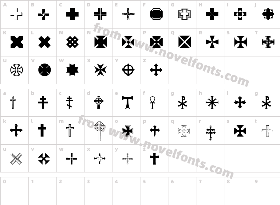 Equis RegularCharacter Map