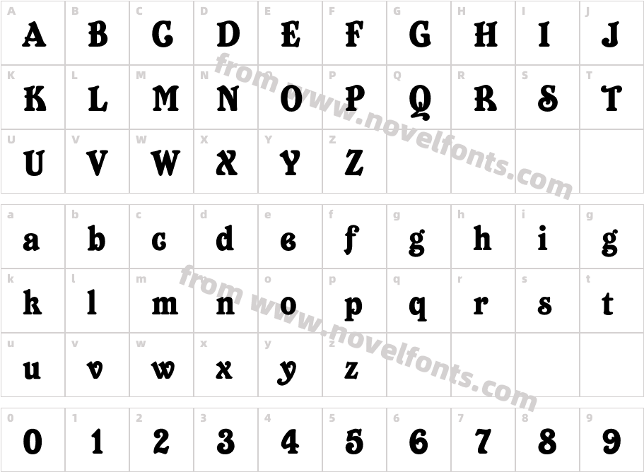 BelshawEFCharacter Map