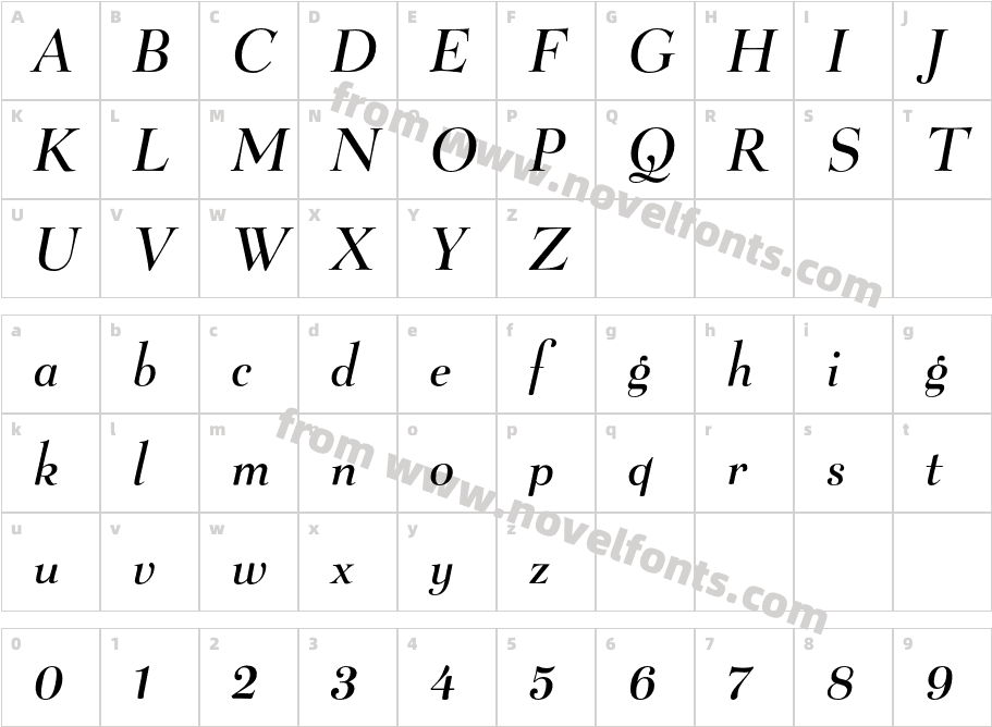 Belucian-DemiBoldItalicCharacter Map