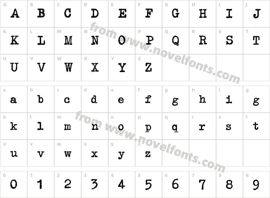 Erika Pl RegularCharacter Map