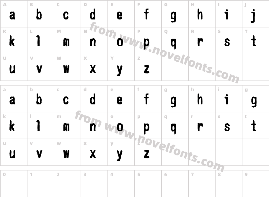 ErnestineCharacter Map