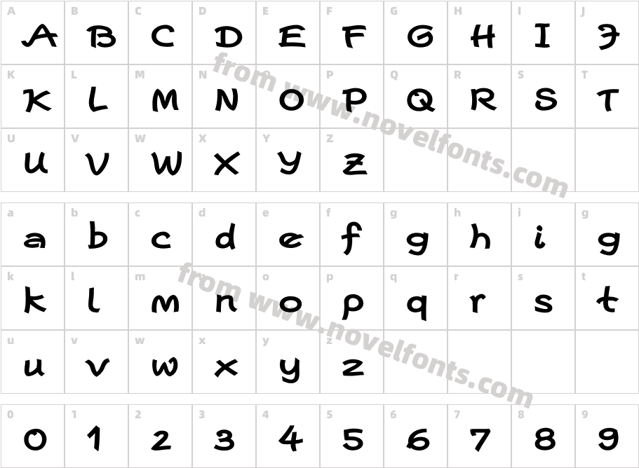 Escript Wide LT BoldCharacter Map