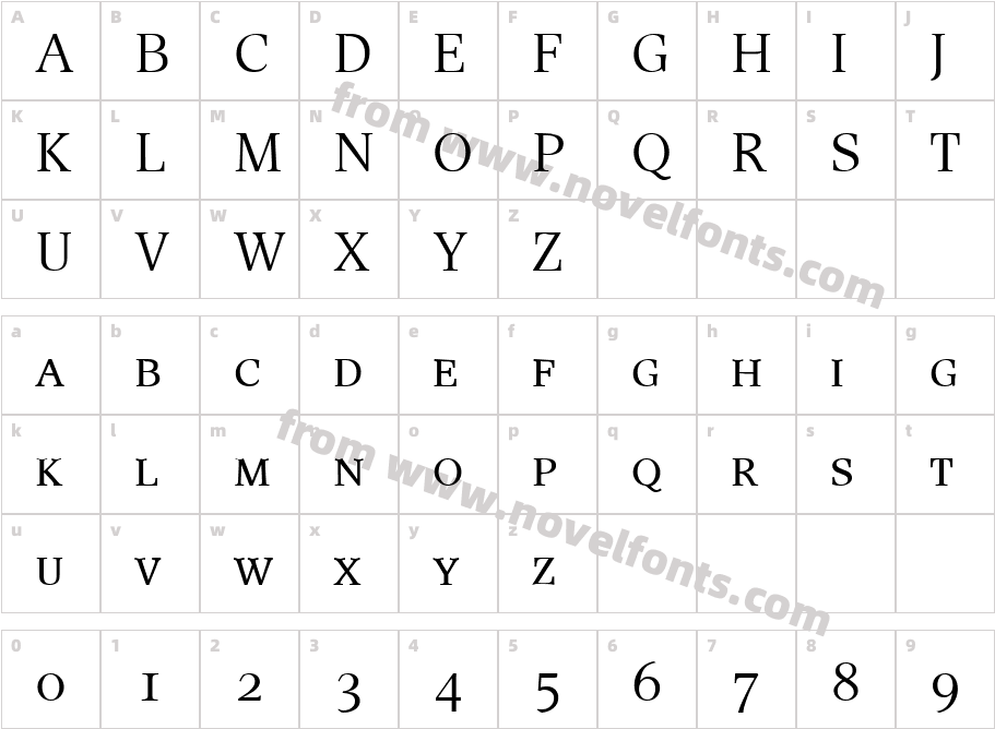 Esperanto Small CapsCharacter Map