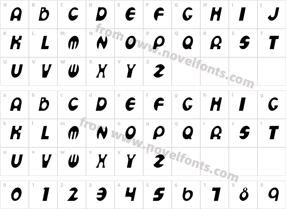 Espheres Cn ItalicCharacter Map