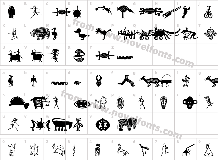 Ethno FontCharacter Map