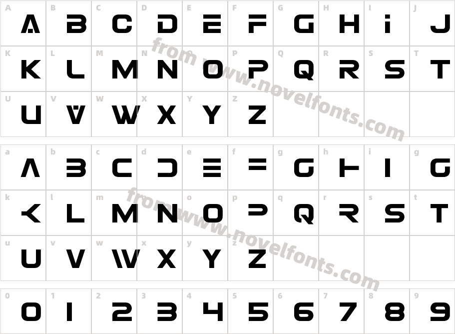 Eurofighter TitleCharacter Map