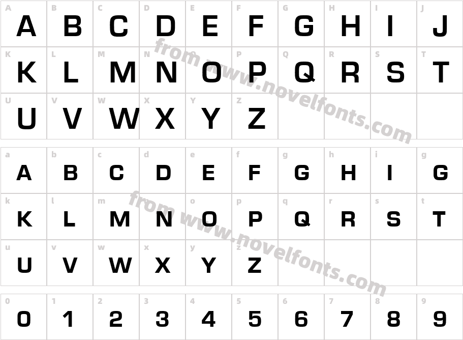 EurostileDCD-BoldCharacter Map