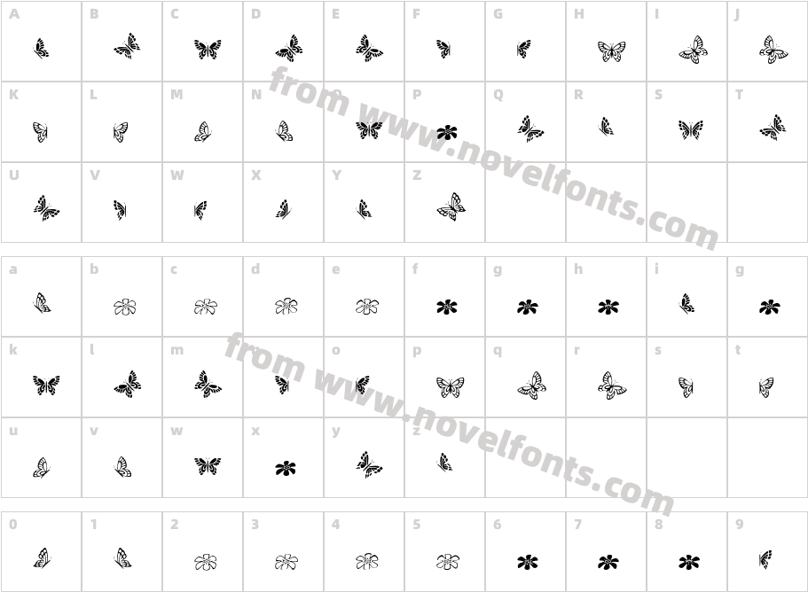 Evergreen IconsCharacter Map