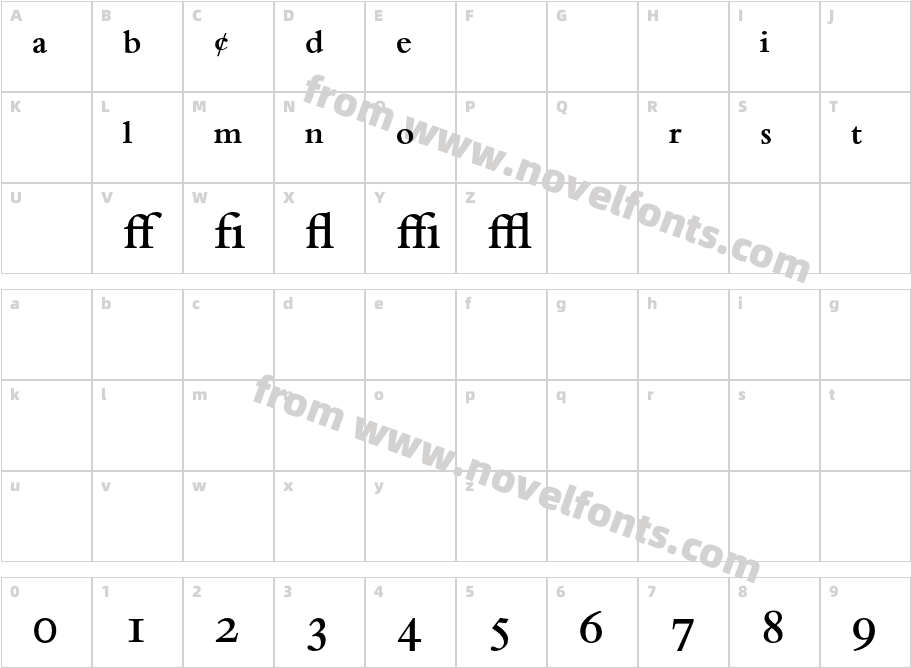 Bembo-SemiboldExpertCharacter Map