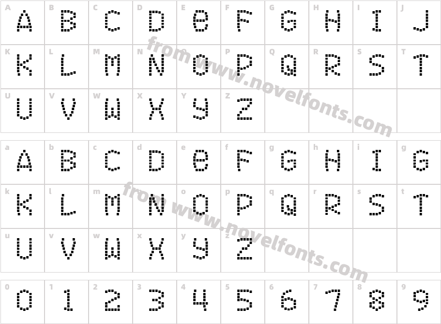 Exit font (for a film)Character Map