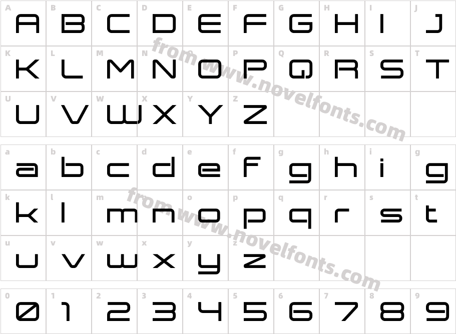 Expansiva BoldCharacter Map