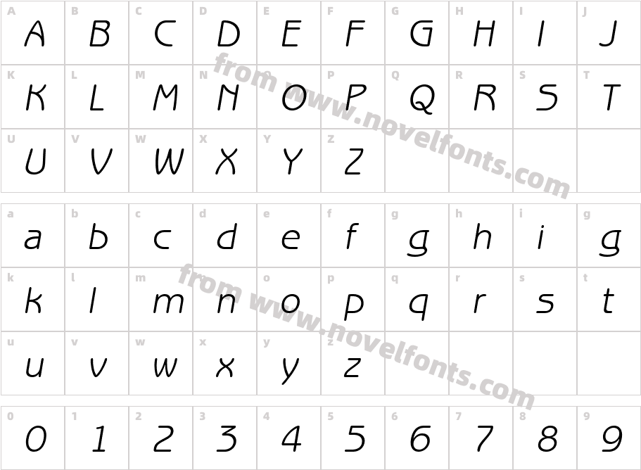 Express Deco GothicLight SSi NormalCharacter Map