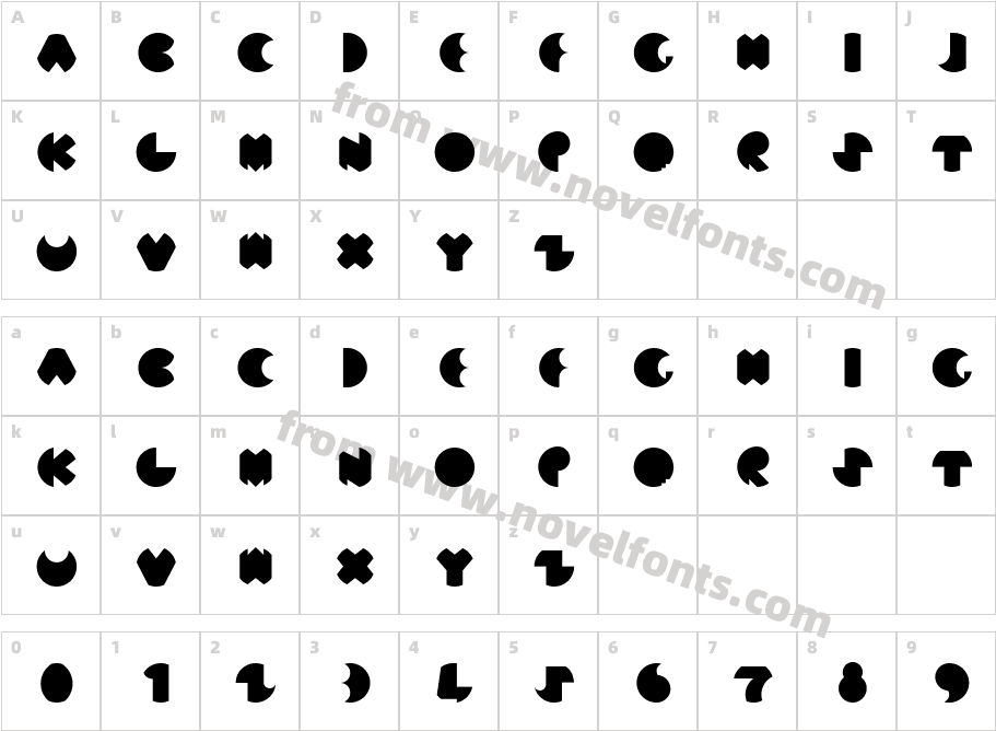 ExtraBoldCharacter Map