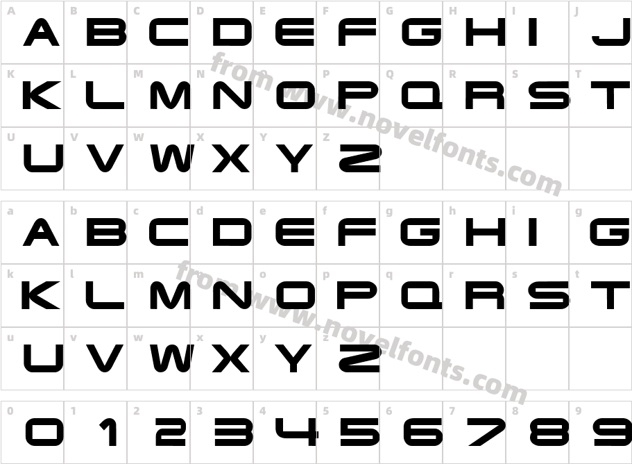 Eyechart Display CapsS SiCharacter Map