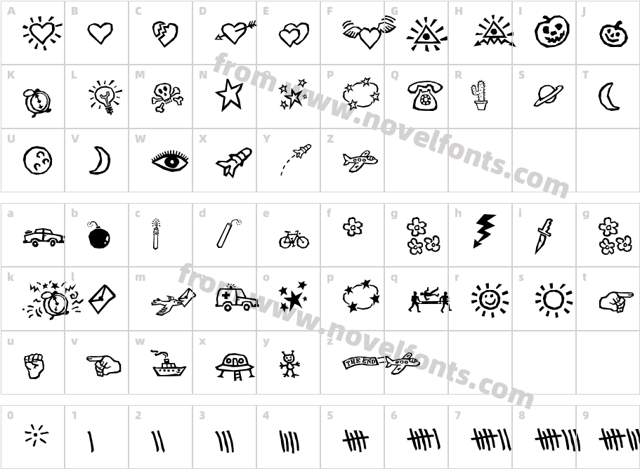 F2F SimbolicoCharacter Map