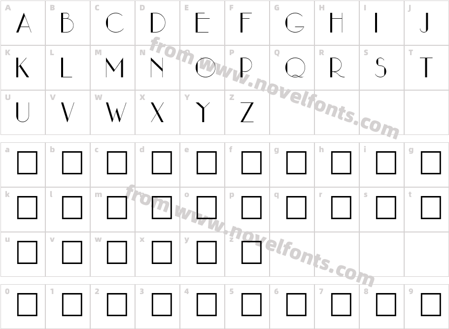 FANCISIDE CAPS NORMALCharacter Map