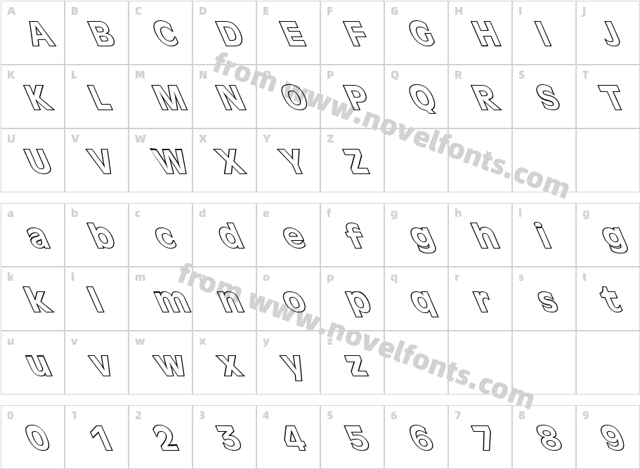 FZ BASIC 1 HOLLOW LEFTYCharacter Map