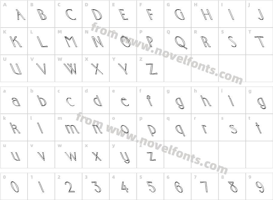 FZ BASIC 10 HOLLOW LEFTYCharacter Map