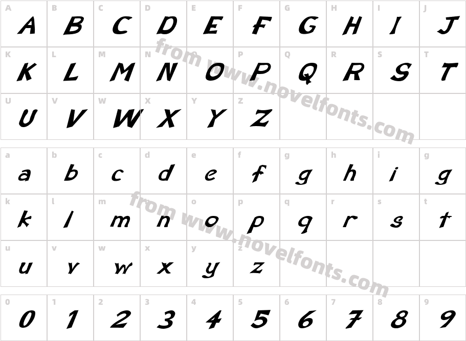 FZ BASIC 12 ITALICCharacter Map