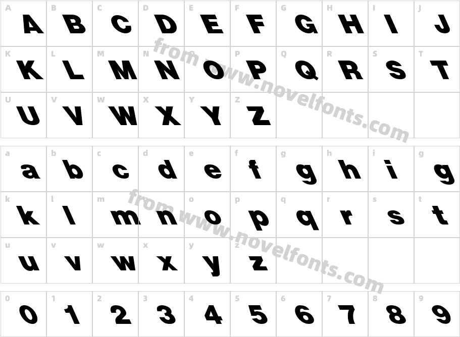 FZ BASIC 13 LEFTYCharacter Map