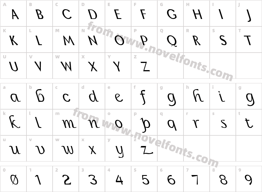 FZ BASIC 15 LEFTYCharacter Map