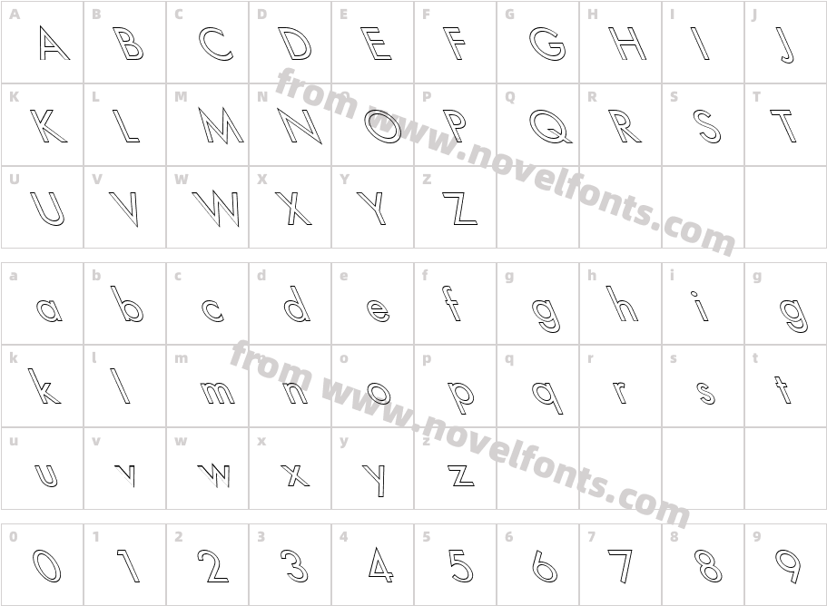 FZ BASIC 18 HOLLOW LEFTYCharacter Map