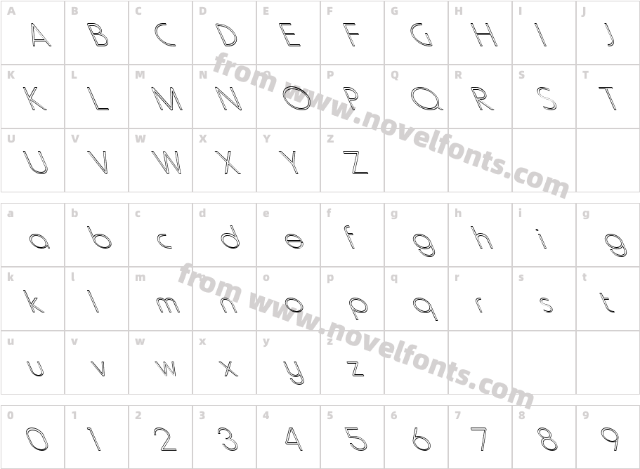 FZ BASIC 20 HOLLOW LEFTYCharacter Map