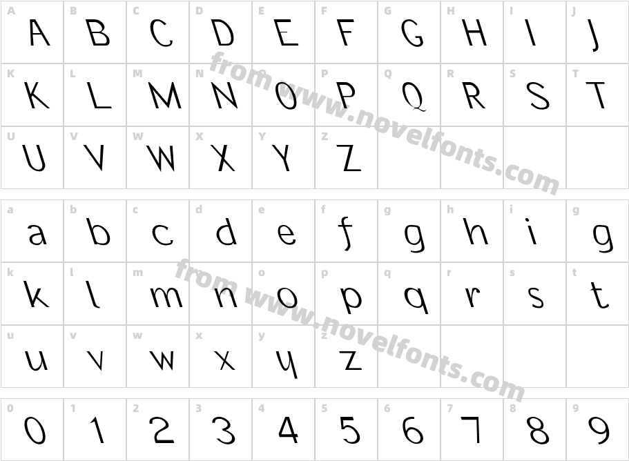 FZ BASIC 21 LEFTYCharacter Map