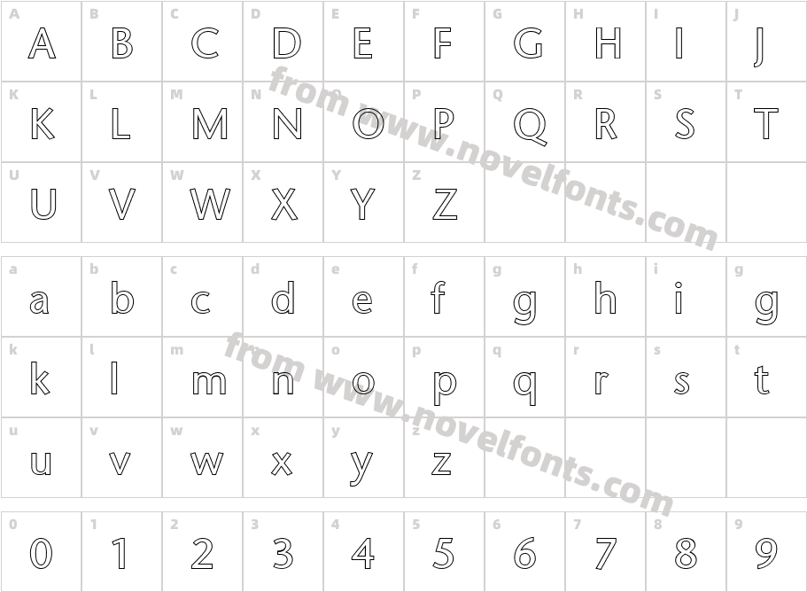 FZ BASIC 25 HOLLOWCharacter Map