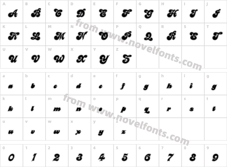 BenguiatCharisma-ContourCharacter Map