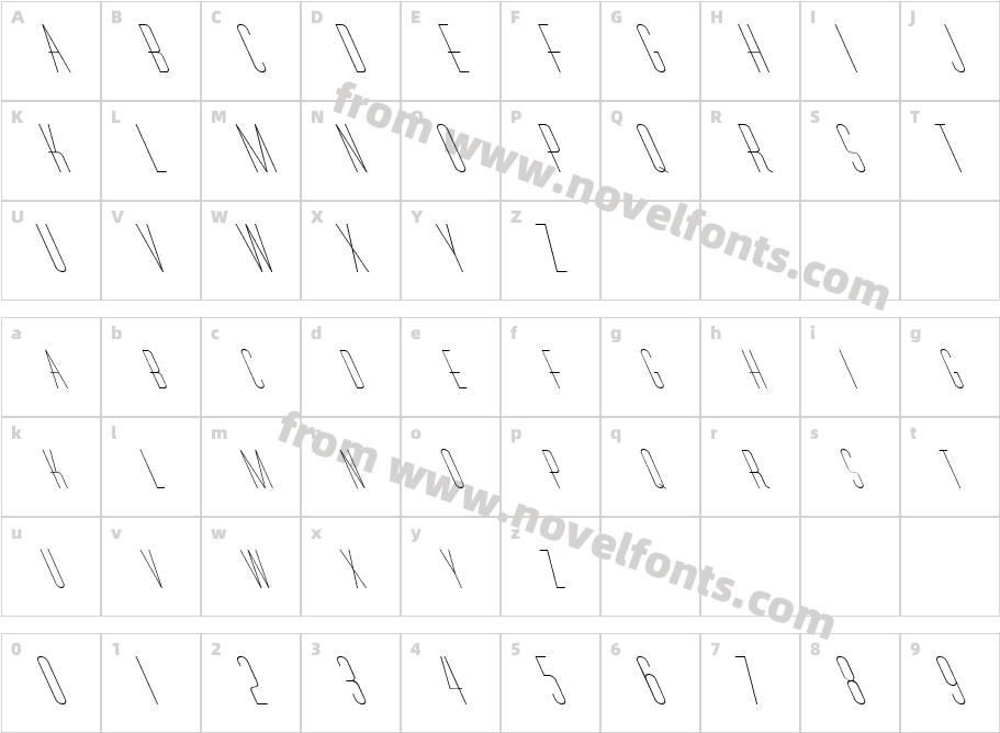 FZ BASIC 27 LEFTYCharacter Map