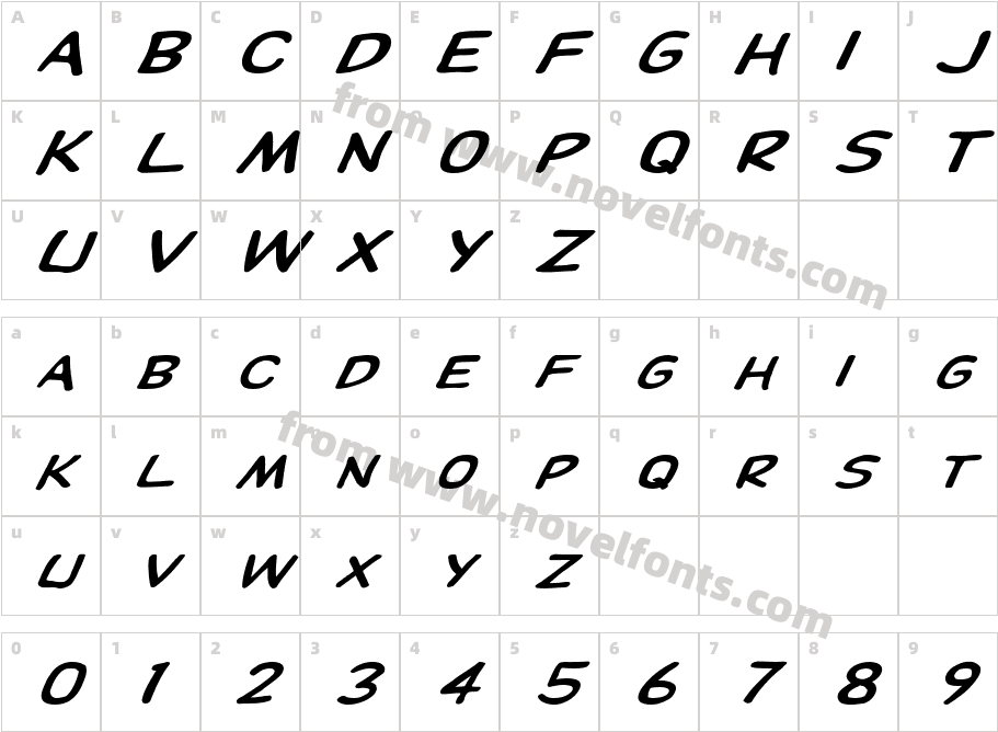 FZ BASIC 28 ITALICCharacter Map