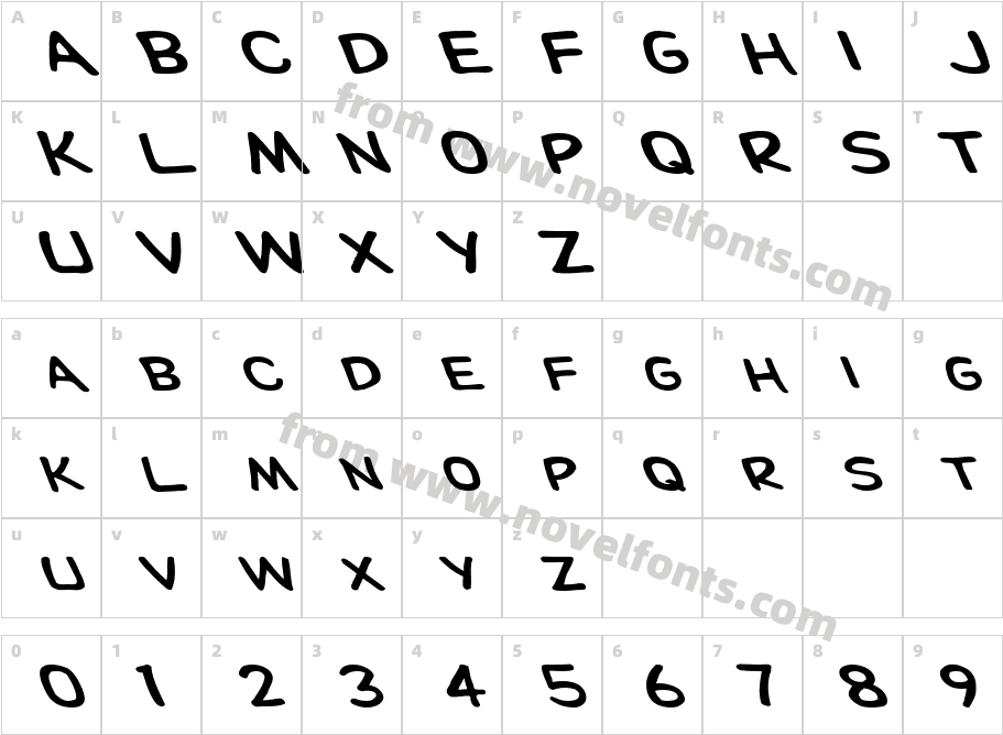 FZ BASIC 28 LEFTYCharacter Map