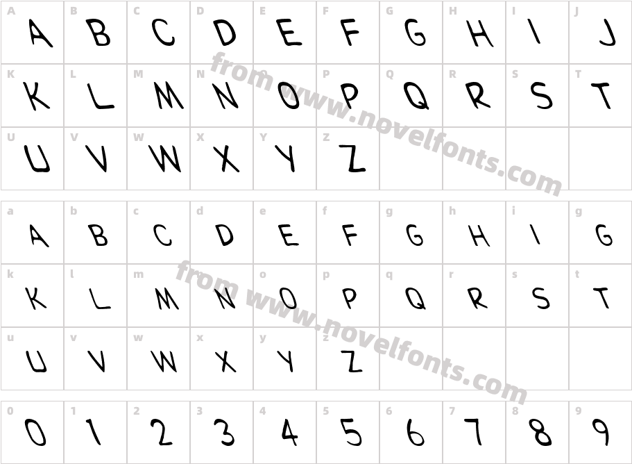 FZ BASIC 29 LEFTYCharacter Map