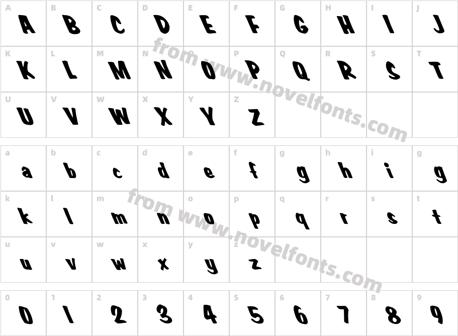 FZ BASIC 3 LEFTYCharacter Map