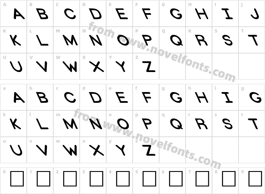 FZ BASIC 31 LEFTYCharacter Map