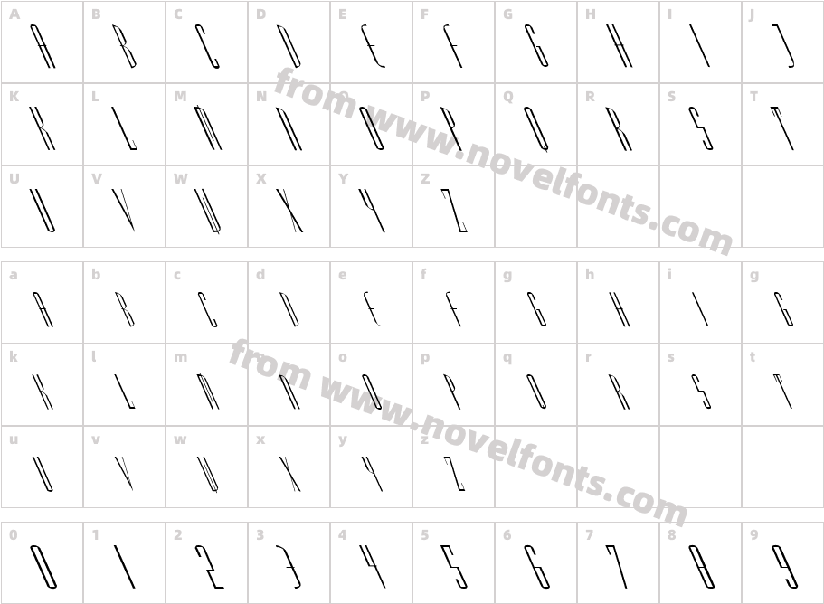 FZ BASIC 38 LEFTYCharacter Map