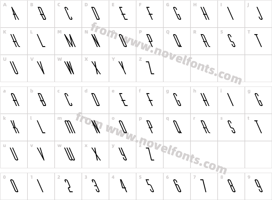 FZ BASIC 40 LEFTYCharacter Map