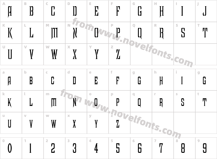 FZ BASIC 41 CONDCharacter Map