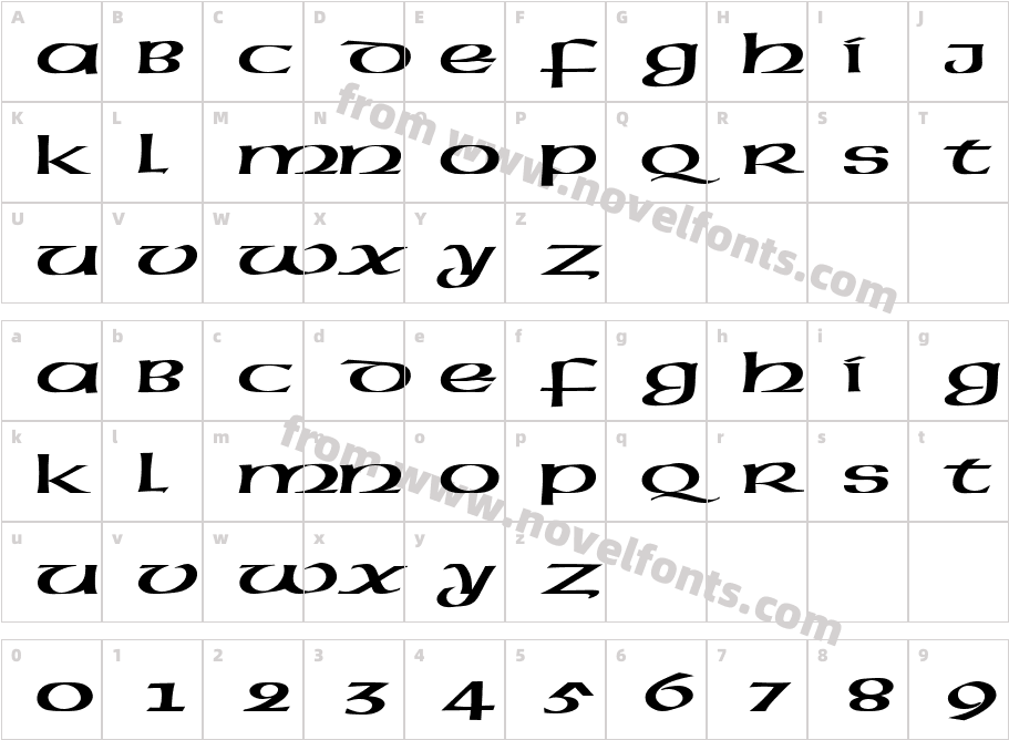 FZ BASIC 43 EXCharacter Map