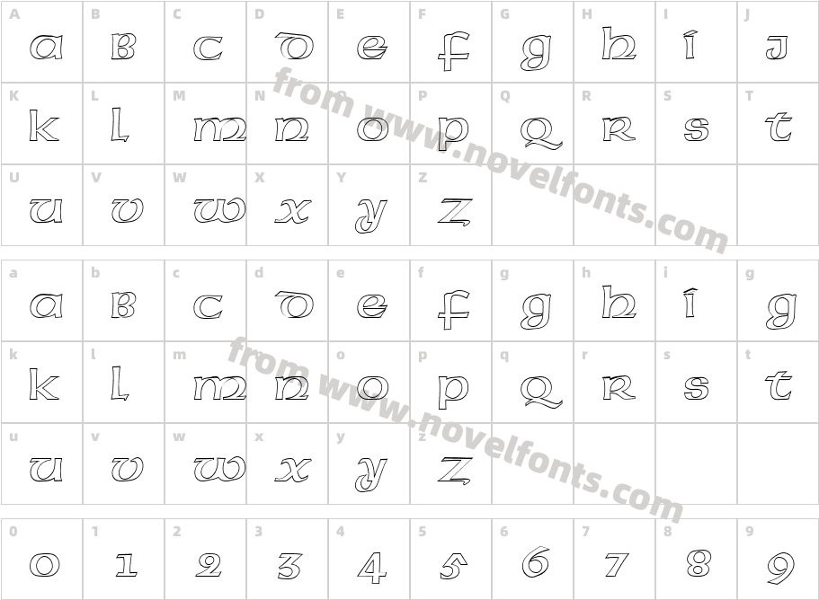 FZ BASIC 43 HOLLOWCharacter Map