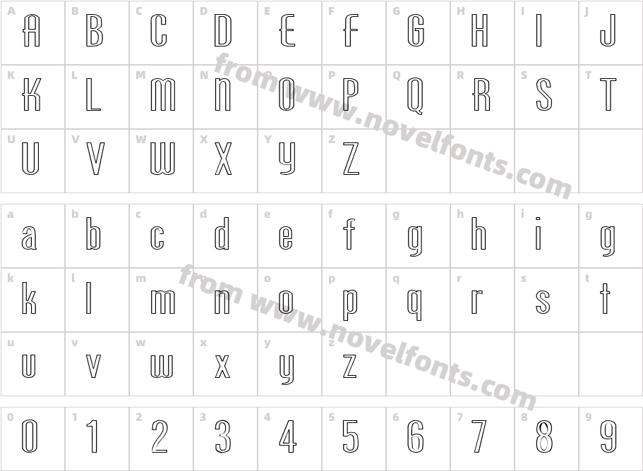 FZ BASIC 49 HOLLOW EXCharacter Map