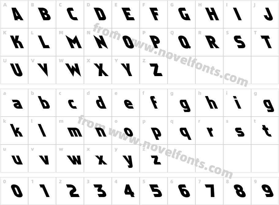 FZ BASIC 5 LEFTYCharacter Map