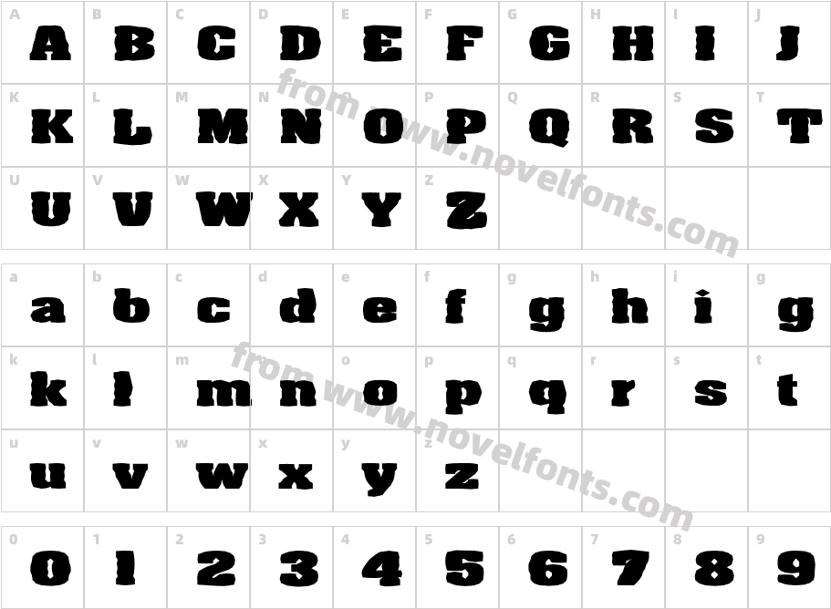 FZ BASIC 52 MANGLED EXCharacter Map