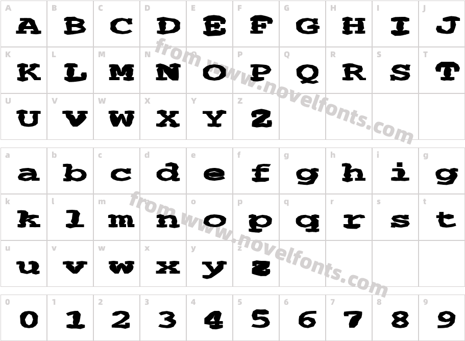 FZ BASIC 54 MANGLED EXCharacter Map