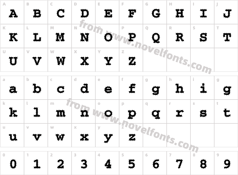 FZ BASIC 54 SPIKEDCharacter Map