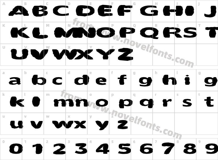 FZ BASIC 55 MANGLED EXCharacter Map