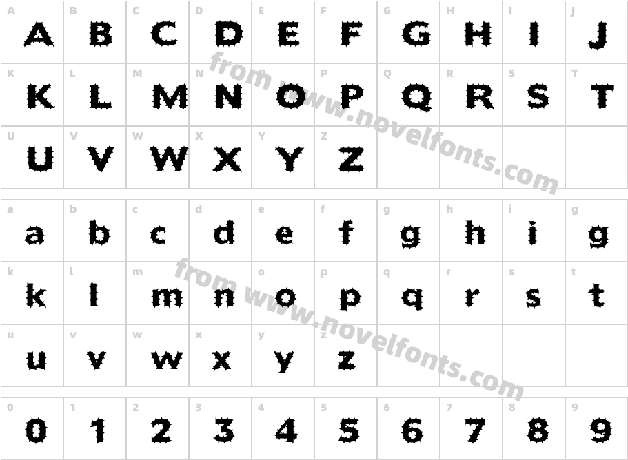 FZ BASIC 55 SPIKEDCharacter Map